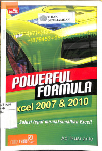 Image of POWERFUL FORMULA EXCEL 2007 & 2010 : Solusi Tepat Memaksimalkan Excel