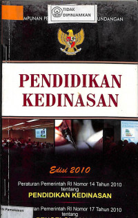 Image of HIMPUNAN PERATURAN PERUNDANG-UNDANGAN PENDIDIKAN KEDINASAN