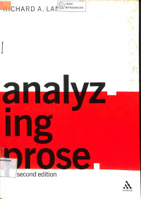 Image of ANALYZING PROSE