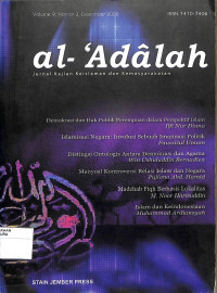 AL-'ADALAH : Jurnal Kajian Keislaman dan Kemasyarakatan Volume 9, Nomor 3, Desember 2006