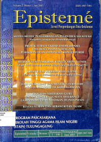 Image of EPITESME : Jurnal Pengembangan Ilmu  Keislaman Vol. 2 No. 1 Juni 2007