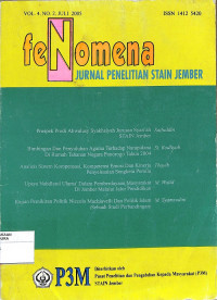 FENOMENA : Jurnal Penelitian STAIN Jember Vol. 4 No. 2 Juli 2005