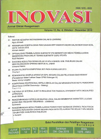 Image of INOVASI : Jurnal Diklat Keagamaan Volume 12 No. 4 Oktober - Desember 2018