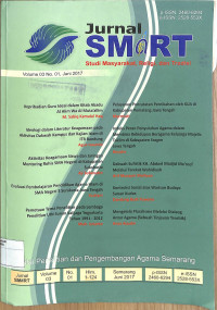 JURNAL SMART : Studi Masyarakat, Religi dan Tradisi Volume 03 No.01, Juni 2017