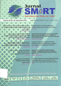 JURNAL SMART : Studi Masyarakat, Religi dan Tradisi Volume 04 No.01, Juni 2018
