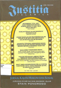 Image of JUSTITIA ISLAMICA: Jurnal kajian hukum dan sosial Vol.11 No.1 Januari-juni 2014