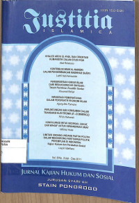Image of JUSTITIA ISLAMICA: Jurnal kajian hukum dan sosial Vol.8 No.2 juli-desember 2011