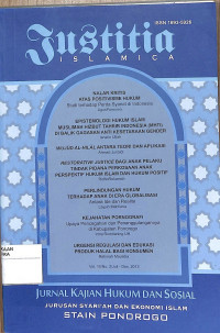 Image of JUSTITIA ISLAMICA: Jurnal Kajian Hukum dan Sosial Vol.10 No.2 Juli - Desember 2013
