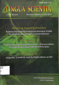 Image of LINGUA SCIENTIA : Jurnal Bahasa Volume 4, Nomor 1, Juni 2012