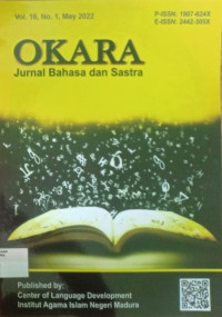 Image of OKARA : Jurnal Bahasa dan Sastra Vol. 16 No. 1 May 2022