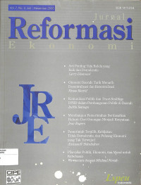 Image of JURNAL REFORMASI EKONOMI : Vol. 7 No. 2 Juli -Desember 2006