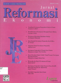 Image of JURNAL REFORMASI EKONOMI : Vol. 8 No. 1 Januari - Desember 2007
