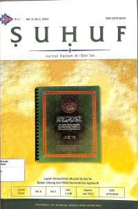 Image of SUHUF: Jurnal Kajian Al-quran Vol.6 No.1 2013