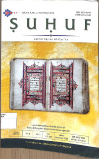 Image of SUHUF: Jurnal Kajian Al-quran Vol.8 No.2 November 2015