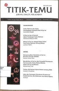 Image of TITIK -TEMU : Jurnal Dialog Peradaban Vol. 3 No. 1 Juli-Desember 2010