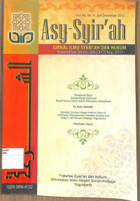 Image of ASY-SYIR`AH: Jurnal Ilmu Syariah Dan Hukum Vol. 45 No. II, Juli- Desember 2011