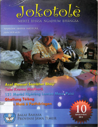 Image of JOKOTOLE : Merte Bhasa Ngajhum Bhangsa Januari - Juni 2013