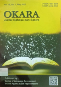 OKARA : Jurnal Bahasa dan Sastra Vol. 16 No. 1 May 2022