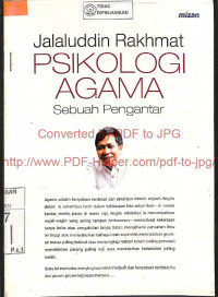 PSIKOLOGI AGAMA : Sebuah Pengantar