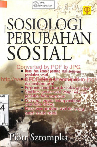 SOSIOLOGI PERUBAHAN SOSIAL