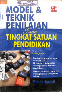 MODEL & TEHNIK PENILAIAN PADA TINGKAT SATUAN PENDIDIKAN