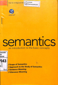 SEMANTICS AN INTRODUCTION TO THE BASIC CONCEPTS