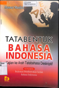 TATA BENTUK BAHASA INDONESIA KAJIAN KE ARAH TATABAHASA DESKRIPTIF