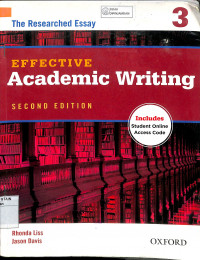 EFFECTIVE ACADEMIC WRITING: THE RESEARCH ESSAY 3