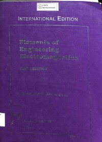 ELEMENTS OF ENGIREBRING ELECTROMAGNETICH