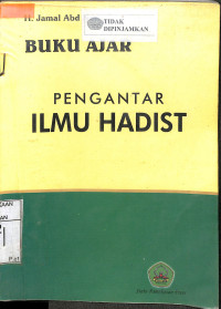 BUKU AJAR PENGANTAR ILMU HADITS