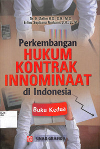 PERKEMBANGAN HUKUM KONTRAK INNOMINAAT DI INDONESIA : Buku Kedua