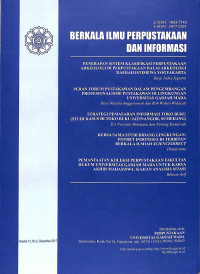 BERKAH ILMU PERPUSTAKAAN DAN INFORMASI Volume 13 No. 2 Desember 2017