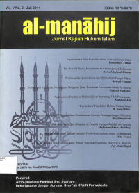 AL-MANAHIJ : Jurnal Kajian Hukum Islam Vol. V No. 2 Juli 2011