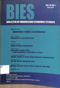 BIES : Bulletin of Indonesian Economic Studies Vol. 40 No. 1 April 2004