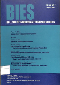 BIES : Bulletin Of Indonesian Economic Studies Vol 40 No 2 August 2004