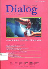 DIALOG : Jurnal Penelitian dan Kajian Keagamaan No. 70 Tahun XXXII, 2010