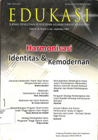 EDUKASI : Jurnal Penelitian Pendidikan Agama Dan Keagamaan Vol. VII No. 3 Juli-September 2009