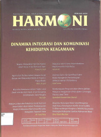 HARMONI : Jurnal Multikultural & Multireligius Volume 13 Nomor 1 Januari-April 2014