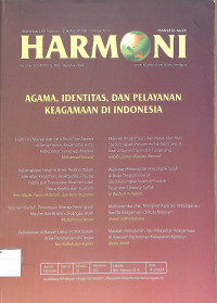 HARMONI : Jurnal Multikultural & Multireligius Volume 13 Nomor 2 Mei-Agustus 2014