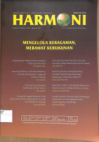 HARMONI : Jurnal Multikultural & Multireligius Mengelola Keragaman, Merawat Kerukunan Volume 15 Nomor 2 Mei -Agustus 2016