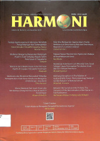 HARMONI : Jurnal Multikultural & Multireligius Volume 18 Nomor 2 Juli-Desember 2019