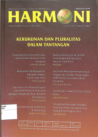 HARMONI : Jurnal Multikultural & Multireligius Kerukunan dan Pluralitas dalam tantangan Volume X Nomor 1 Januari - Maret 2011