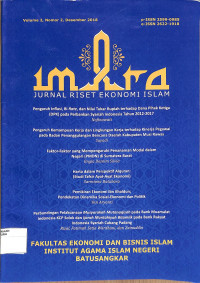 IMARA : Jurnal Riset Ekonomi Islam Volume 2 Nomor 2 Desember 2018