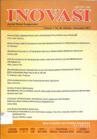 INOVASI : Jurnal Diklat Keagmaan Volume 7 No. 4 Oktober - Desember 2013