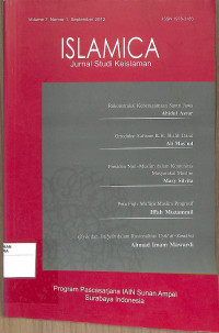 ISLAMICA: Jurnal Studi Keislaman Vol. 7 No. 1 september 2012