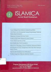 ISLAMICA : Jurnal Studi Keislaman Volume 4 Nomor 2 Maret 2010