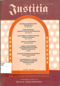 JUSTITIA ISLAMICA: Jurnal kajian hukum dan sosial Vol.8 No.1 juni 2011