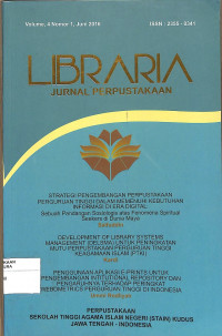 LIBRARIA : Jurnal perpustakaan Volume 4 Nomor 1 Juni 2016