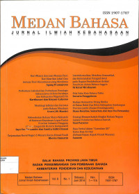 MEDAN BAHASA : Jurnal Ilmiah Kebahasaan Volume 8 Nomor 1 Edisi Juni 2014