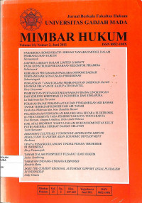 MIMBAR HUKUM : Jurnal Berkala Fakultas Hukum Gadjah Mada Vol. 23 No. 2 Juni 2011